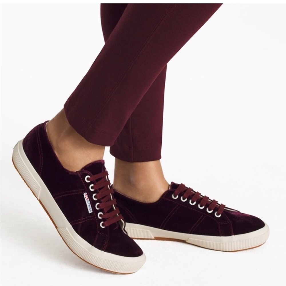 Anthropologie Superga 2750 Violet Velvet Sneakers 9.5 w/Box